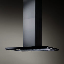 Elica Galaxy Island Chimney Cooker Hood Stainless Steel/Black Glass